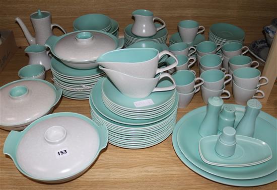 An extensive Poole pottery tea and dinner service